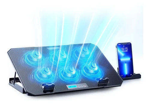 COOLER PARA LAPTOP 6 VENTILADORES LUZ RGB